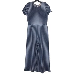 Gianni BINI Girl Blue Striped Jumpsuit X-LARGE